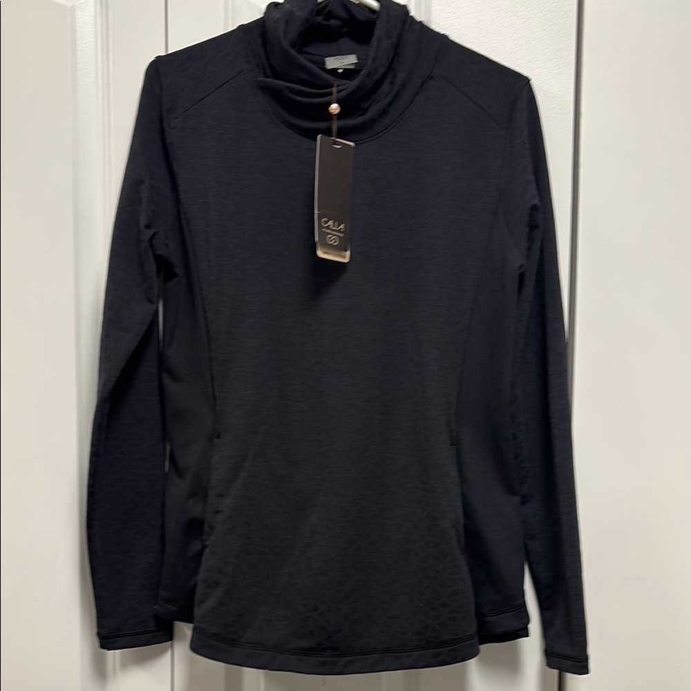 Black Calia warm, mock neck top